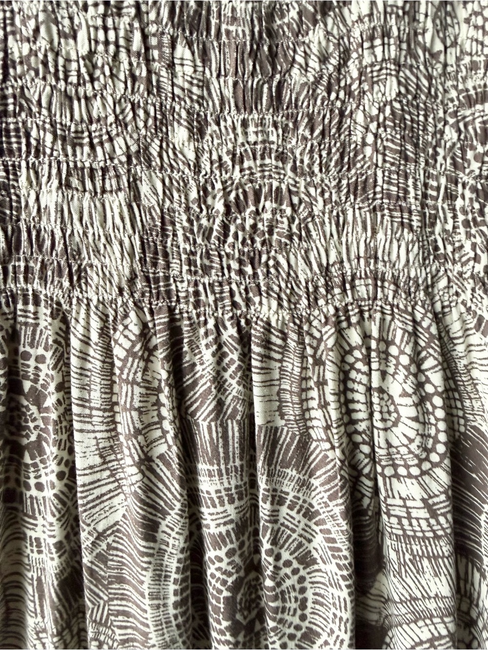 Sleeveless Smocked Waist Midi Dress in Light Taupe - Picture 4 of 10